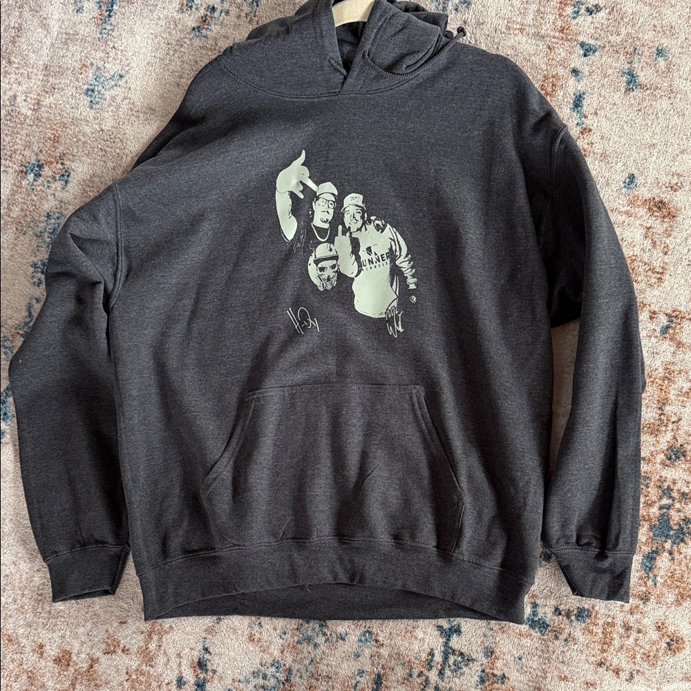 Men's Black Graphic Hoodie